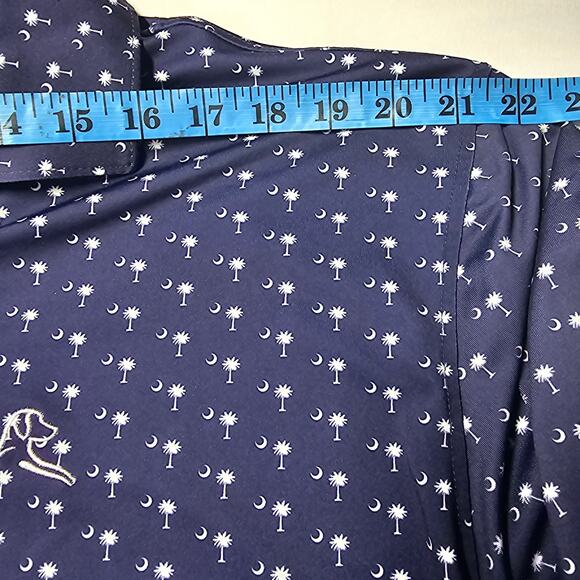 Rhoback The Palmetto South Carolina Golf Polo Short Navy Blue XL Performance - Picture 8 of 10